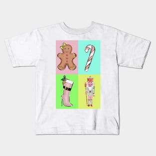 Pastel Pop Art Christmas Kids T-Shirt